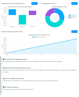 Экономика - Комплексный анализ отчета о движении денежных средств - подробный расчет