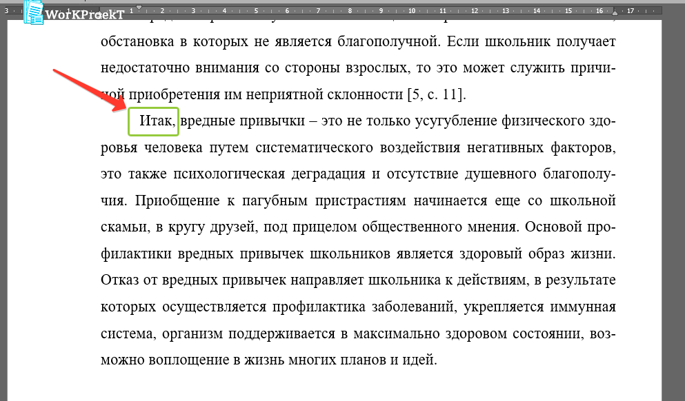 Пример вывода в конце параграфа индивидуального проекта, проектной работы